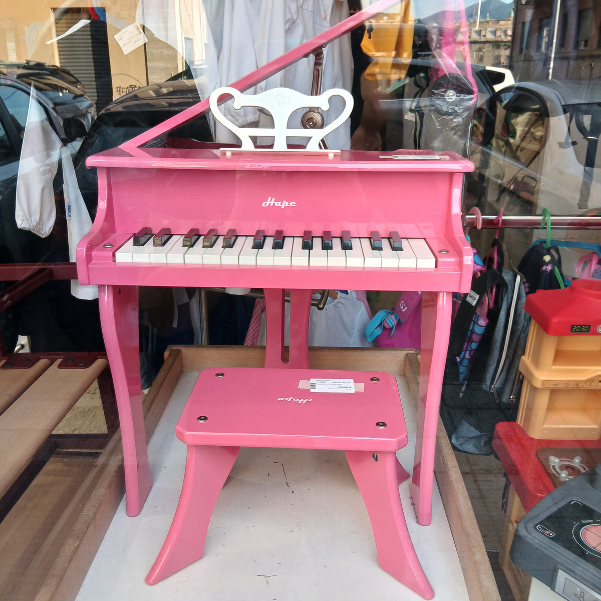 Pianoforte Mini Legno Rosa C\sgabello