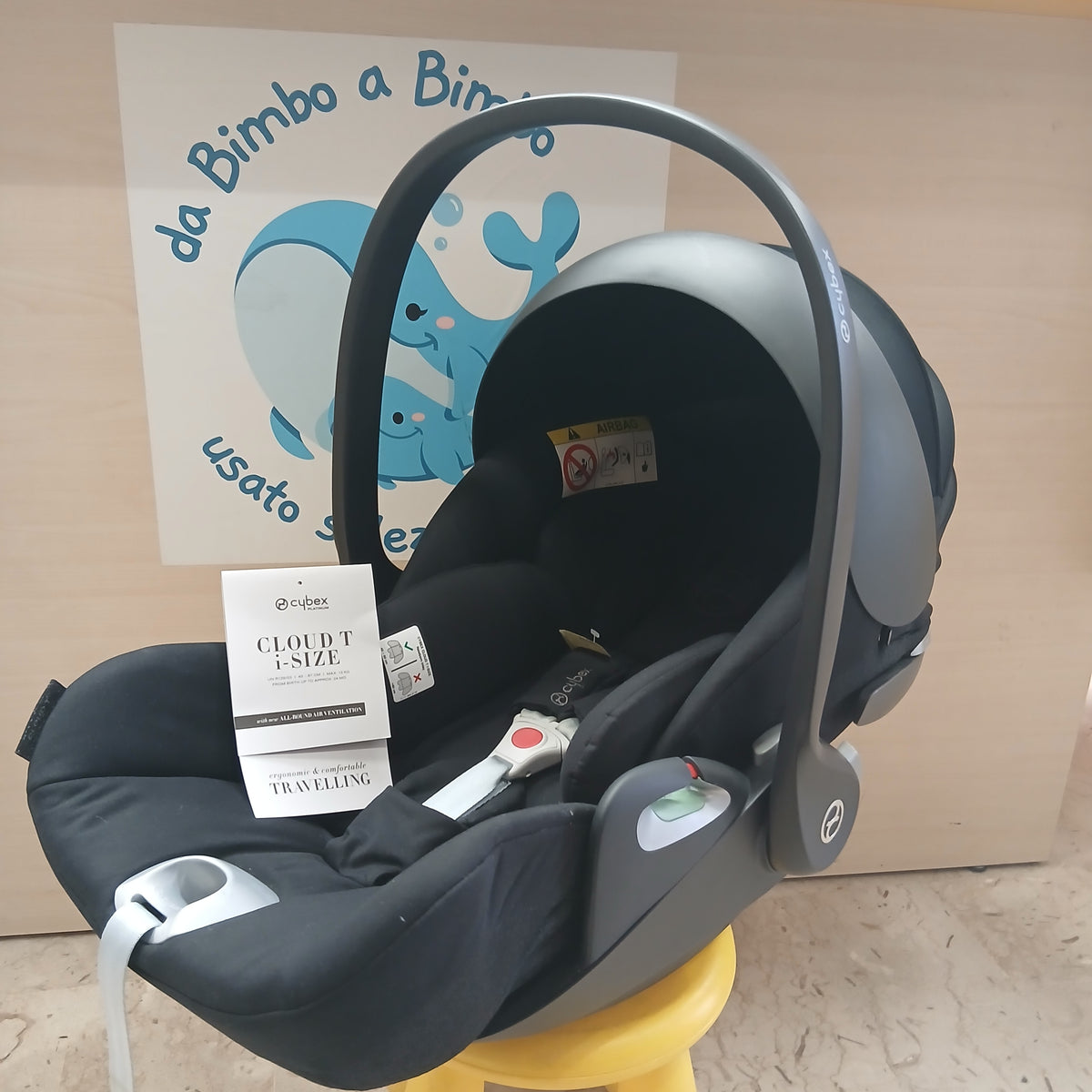 Ovetto Cybex Nero Reclinabile  I Cloud T I-size