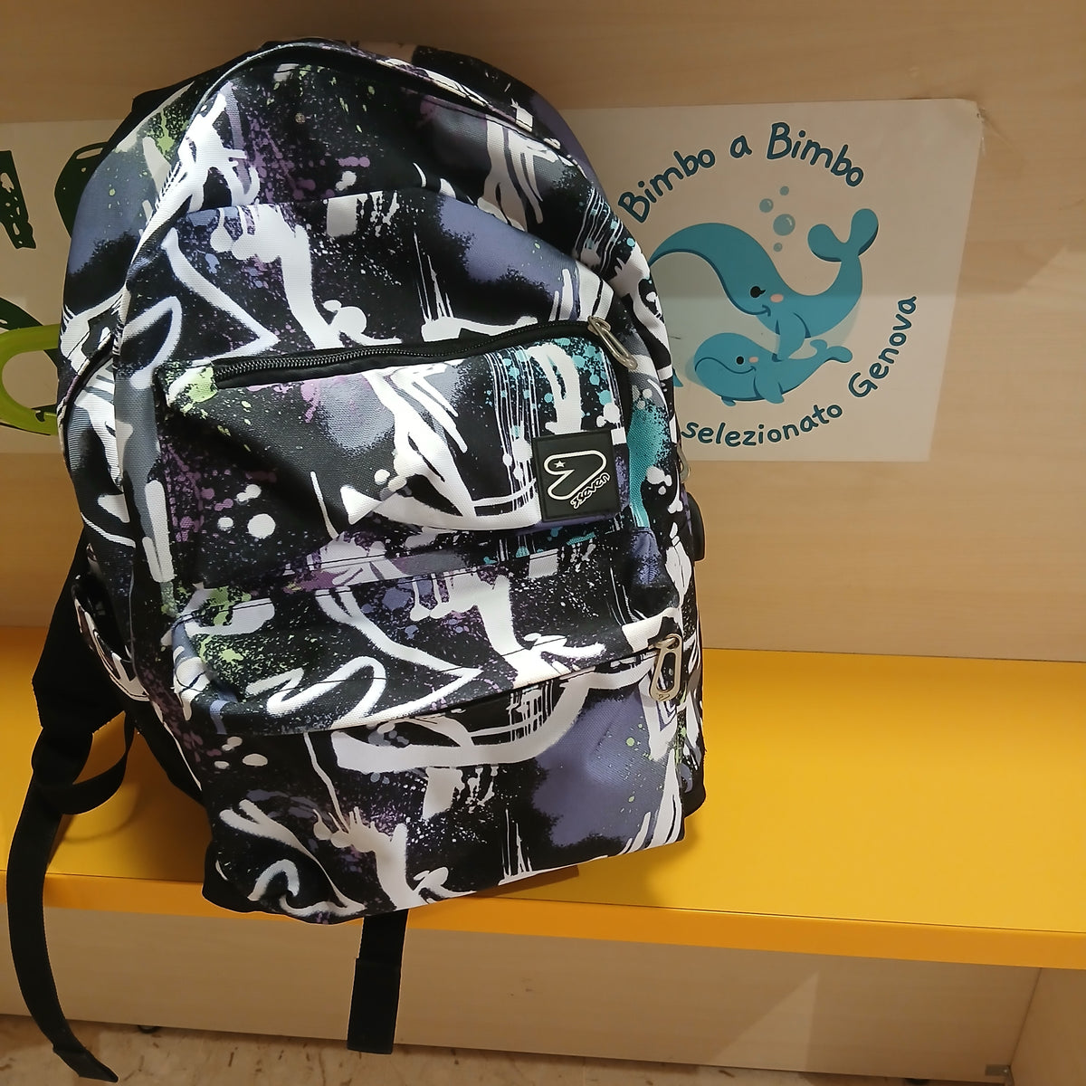 Zaino Scuola Seven Nero Fant Bia Vio