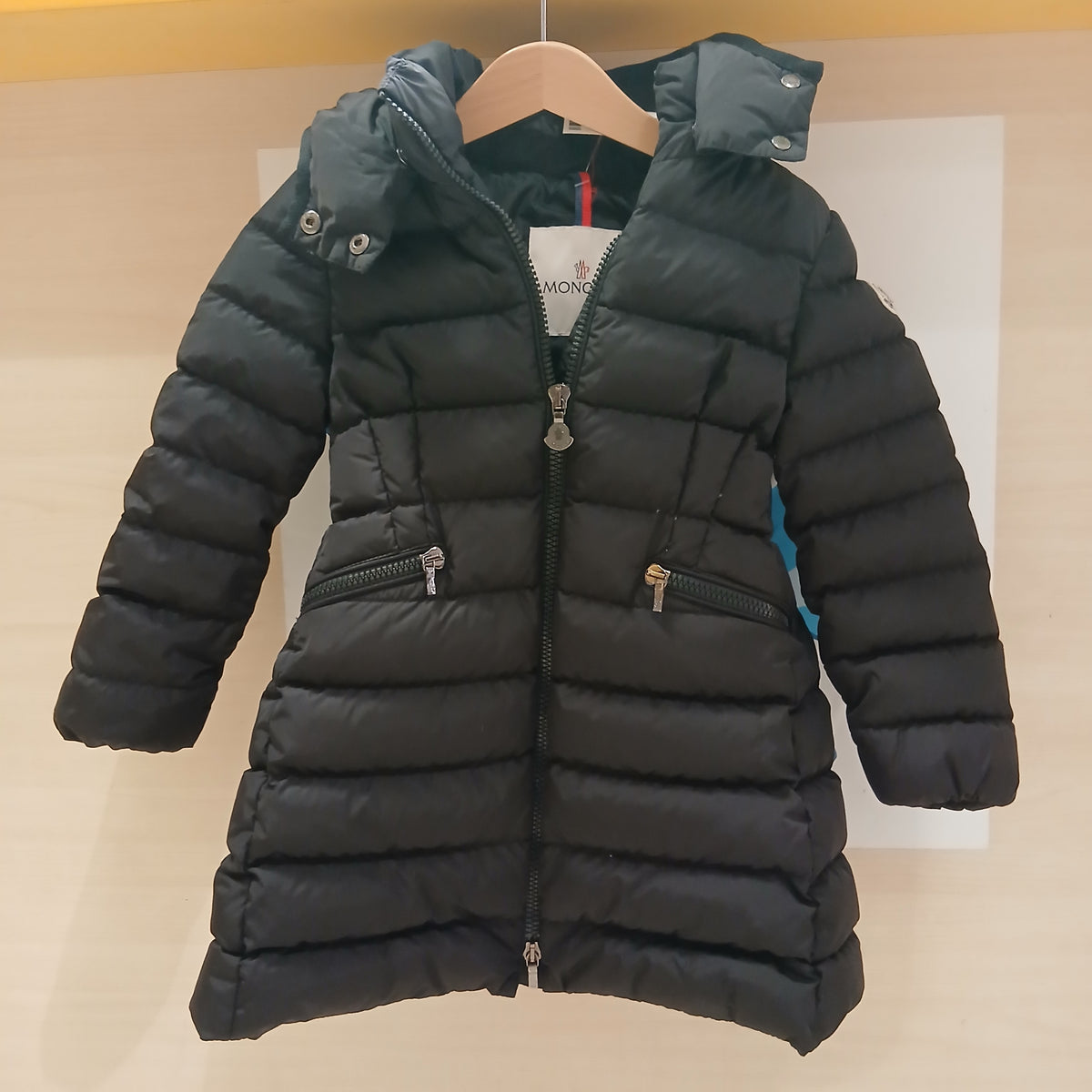 Piumino Nero Moncler Lungo 3\4a