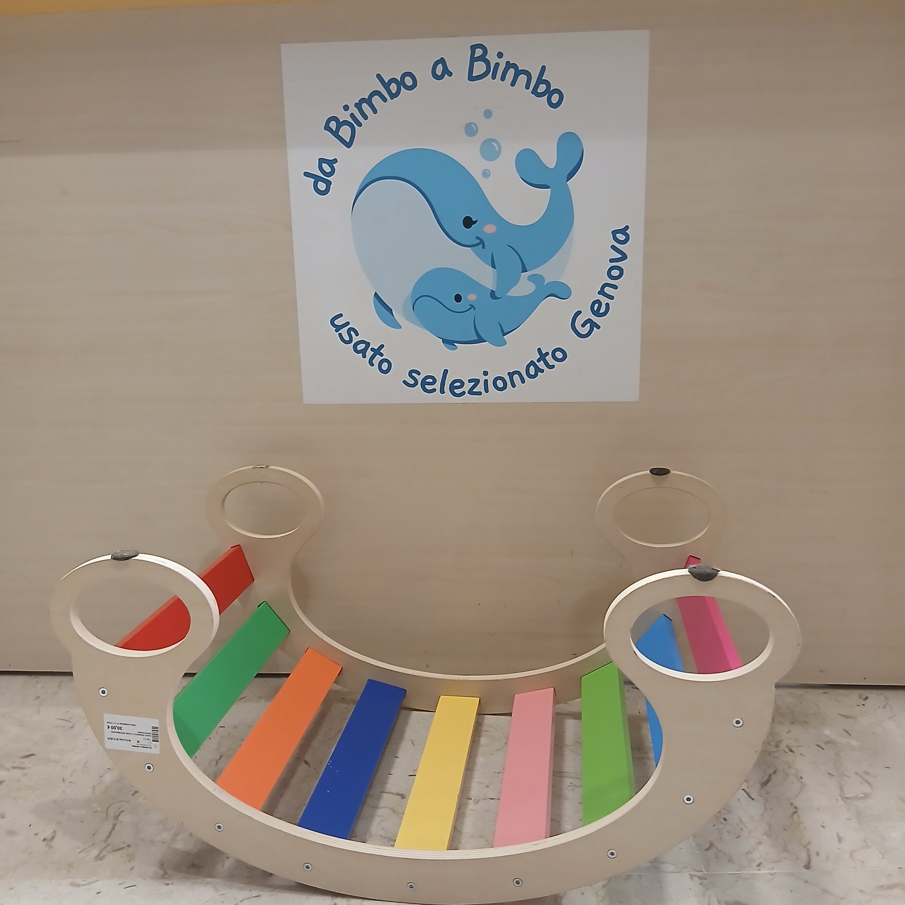 Gioco Dondolo Legno Arcobaleno Montessori