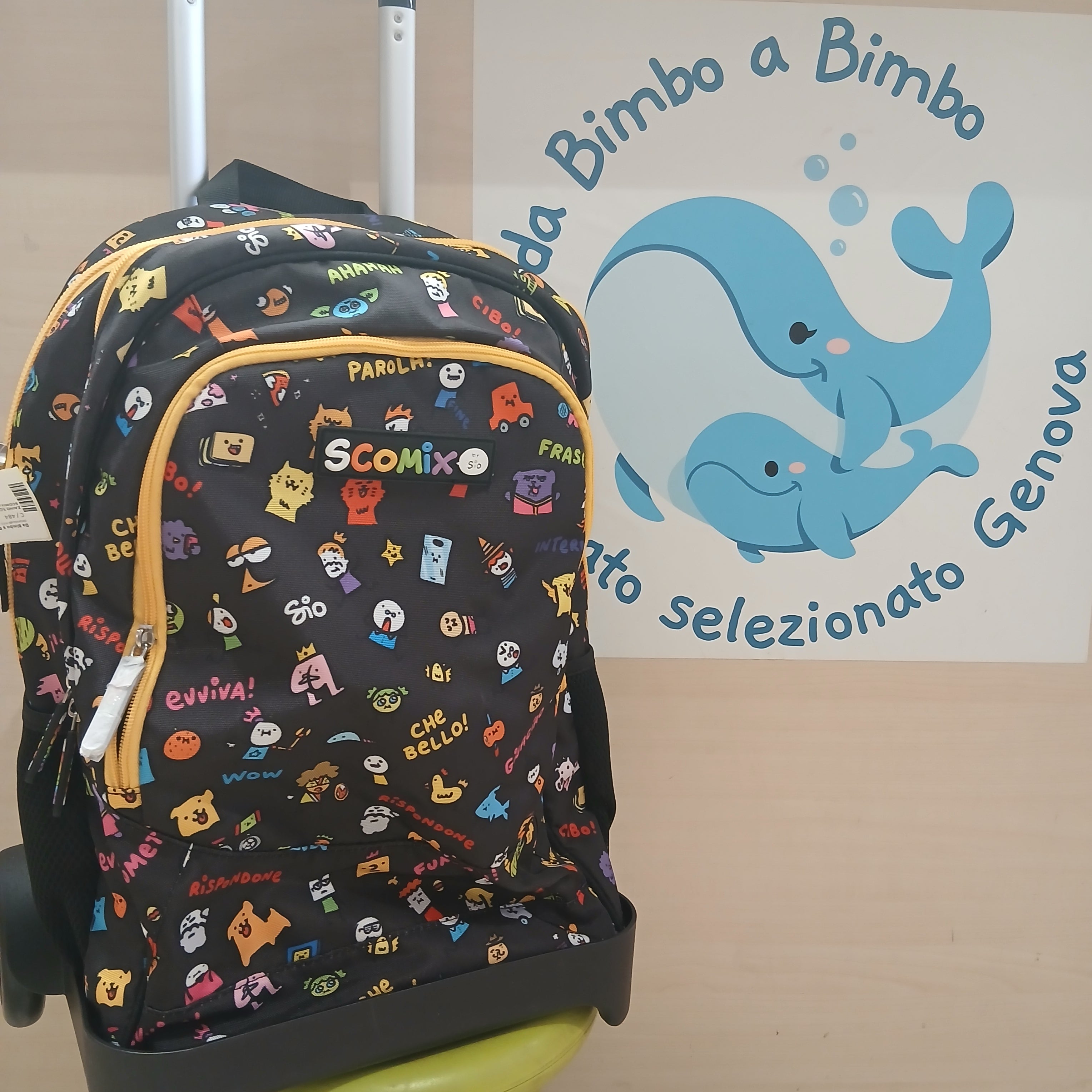 Zaino Scuola Nero Dis Scomix+carrello