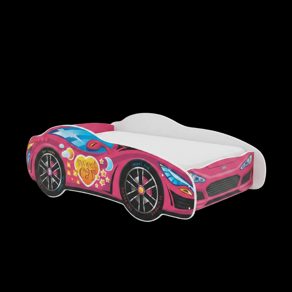 Lettino Misura Doghe 160x80 Macchina Rosa Sweet Car