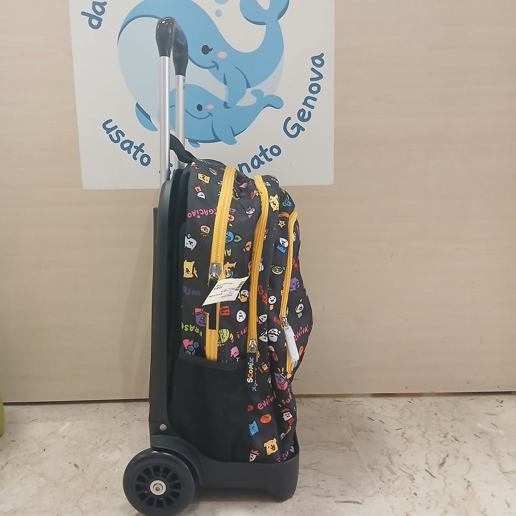 Zaino Scuola Nero Dis Scomix+carrello