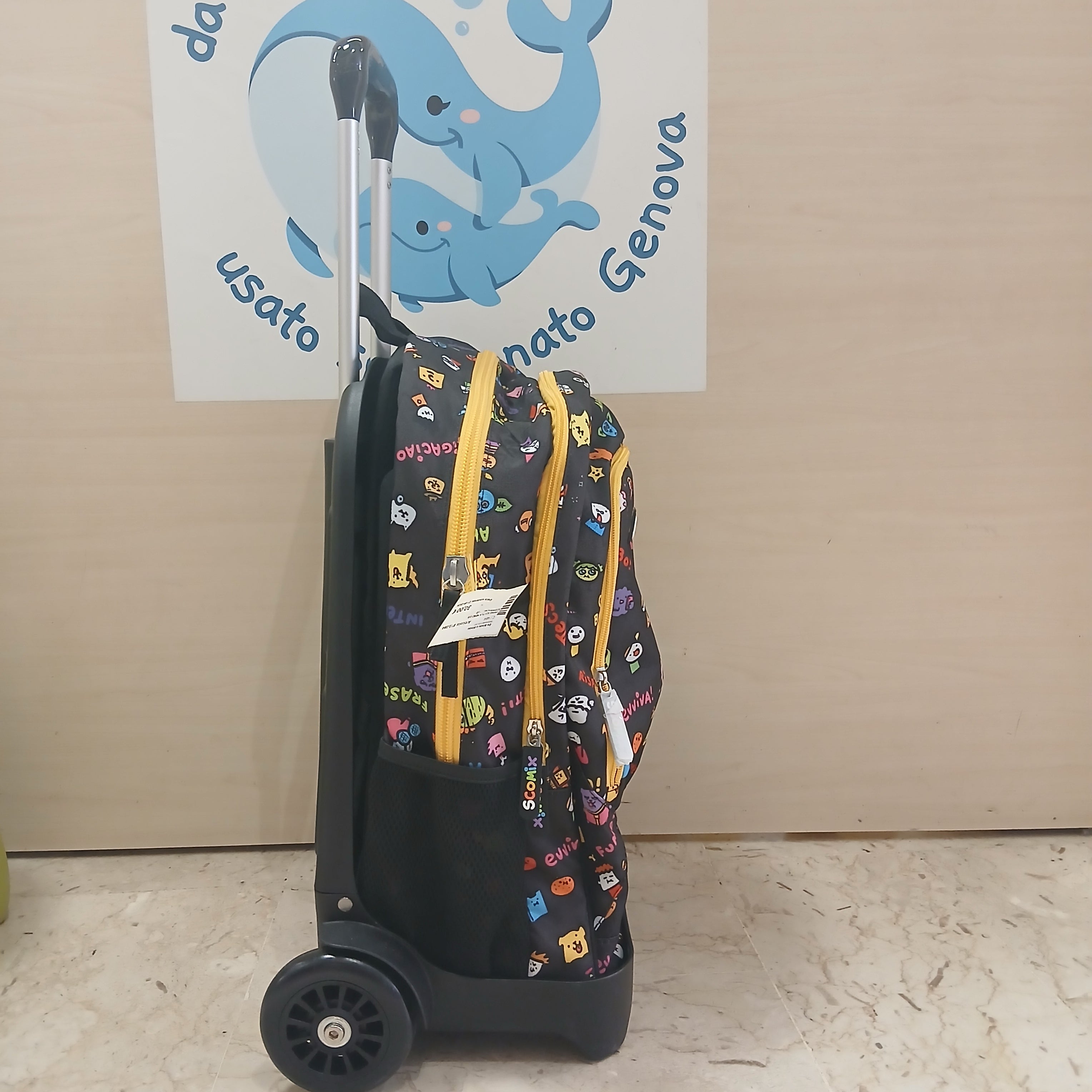 Zaino Scuola Nero Dis Scomix+carrello