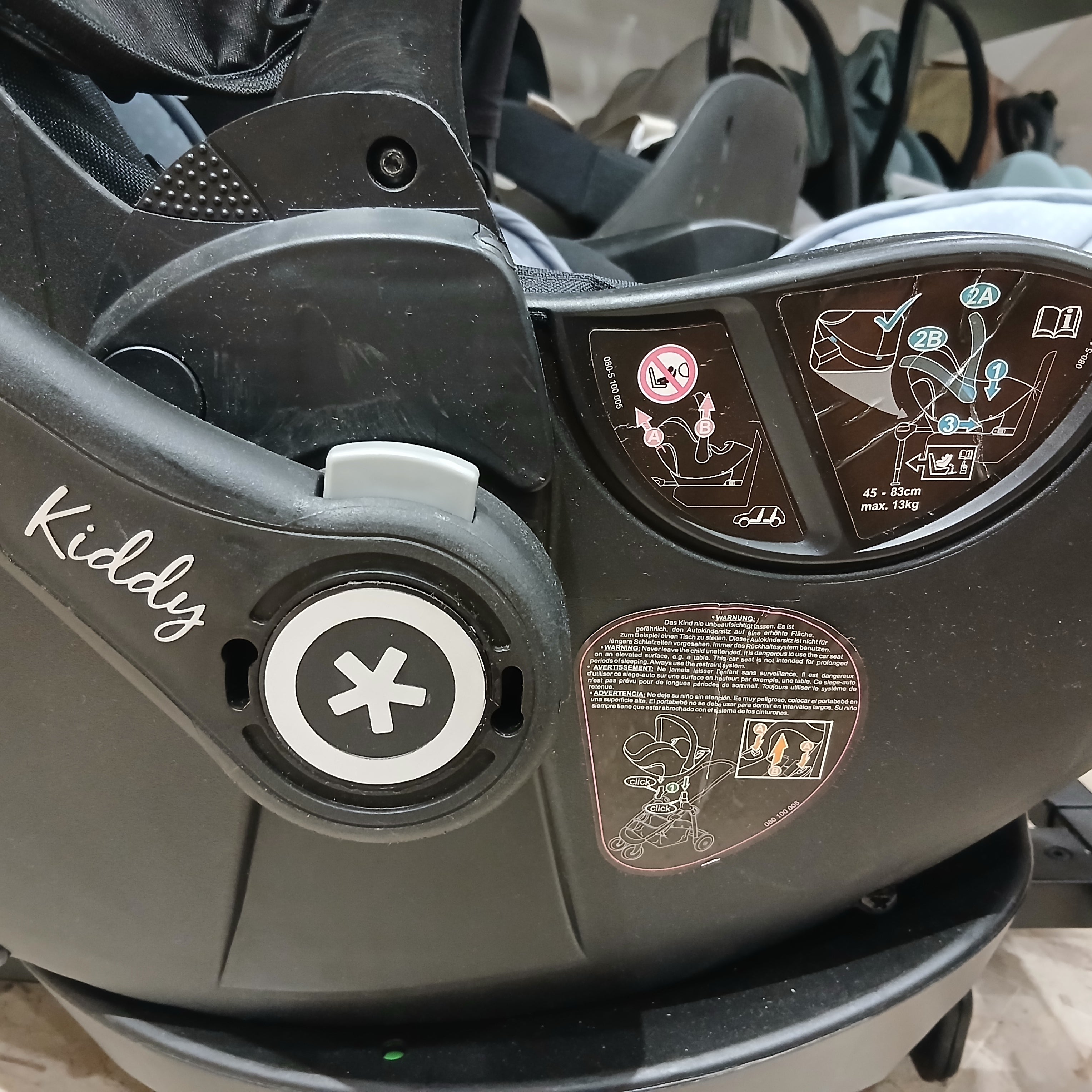 Ovetto Kiddy Nero Gri Con Base Isofix