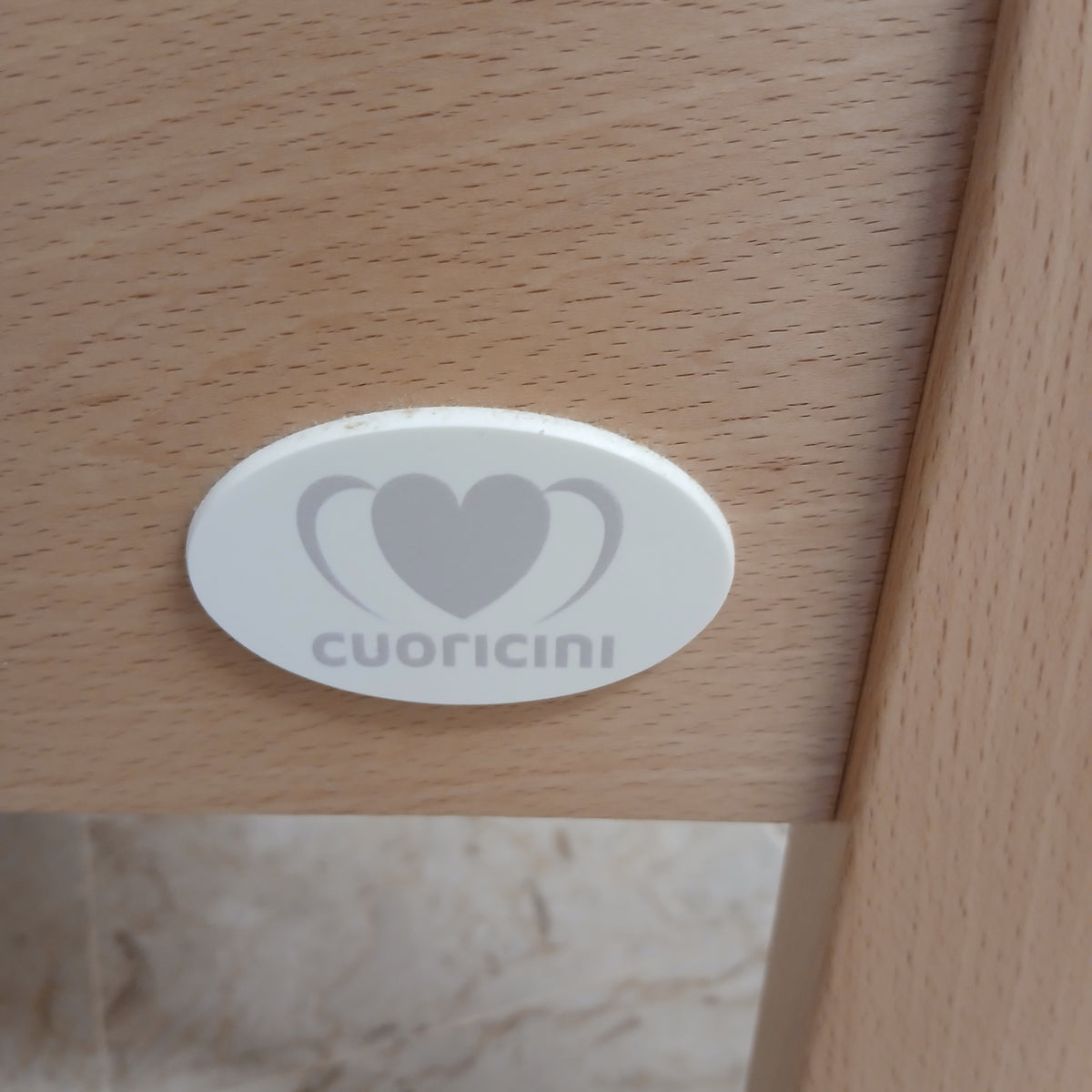 Lettino Faggio Cuoricini Con Materasso 105*55