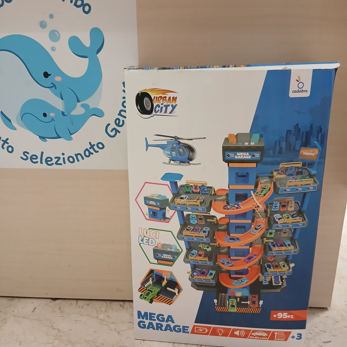 Gioco Scatola Garage Urban City Luci Led