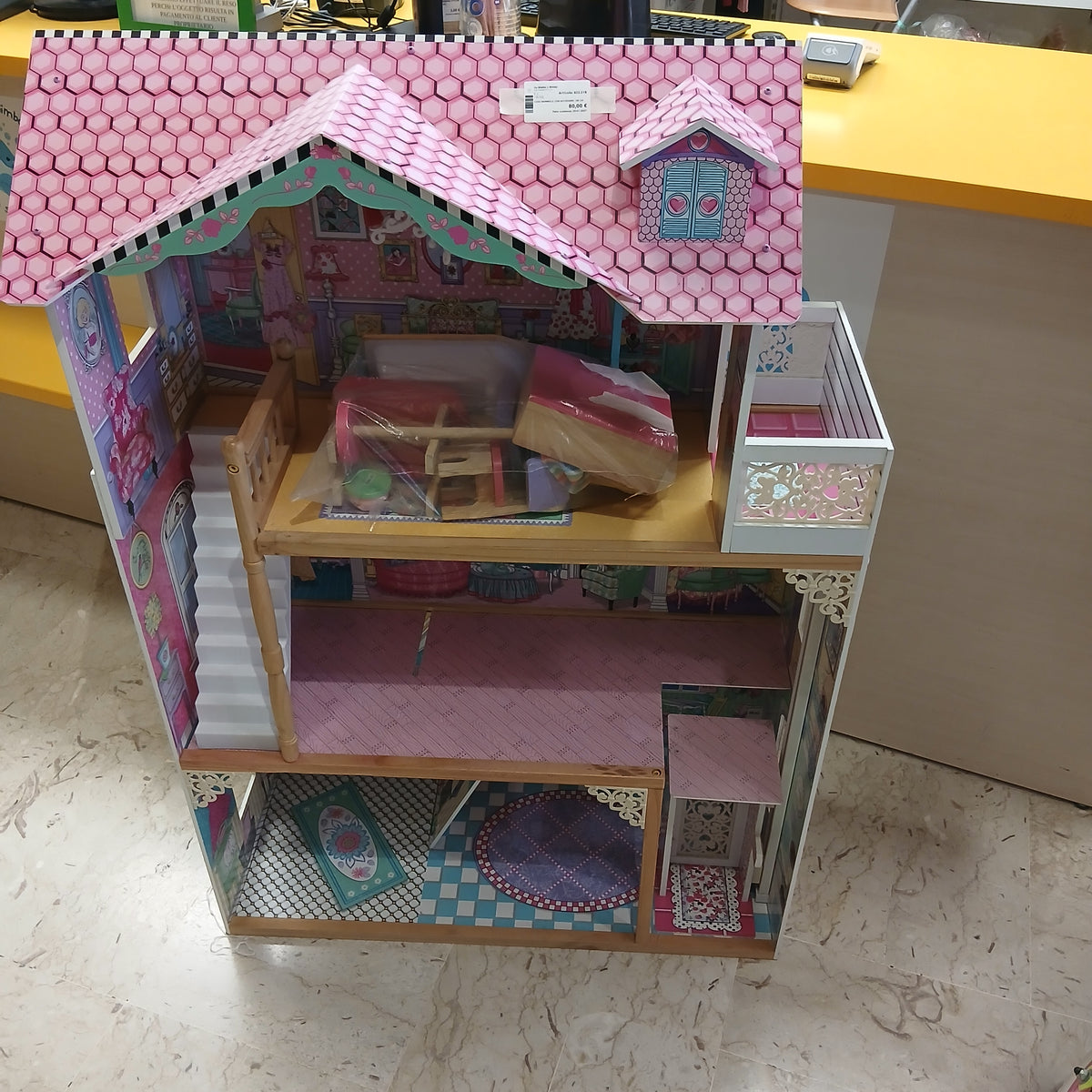 Casa Bambole Con Accessori 120 Cm