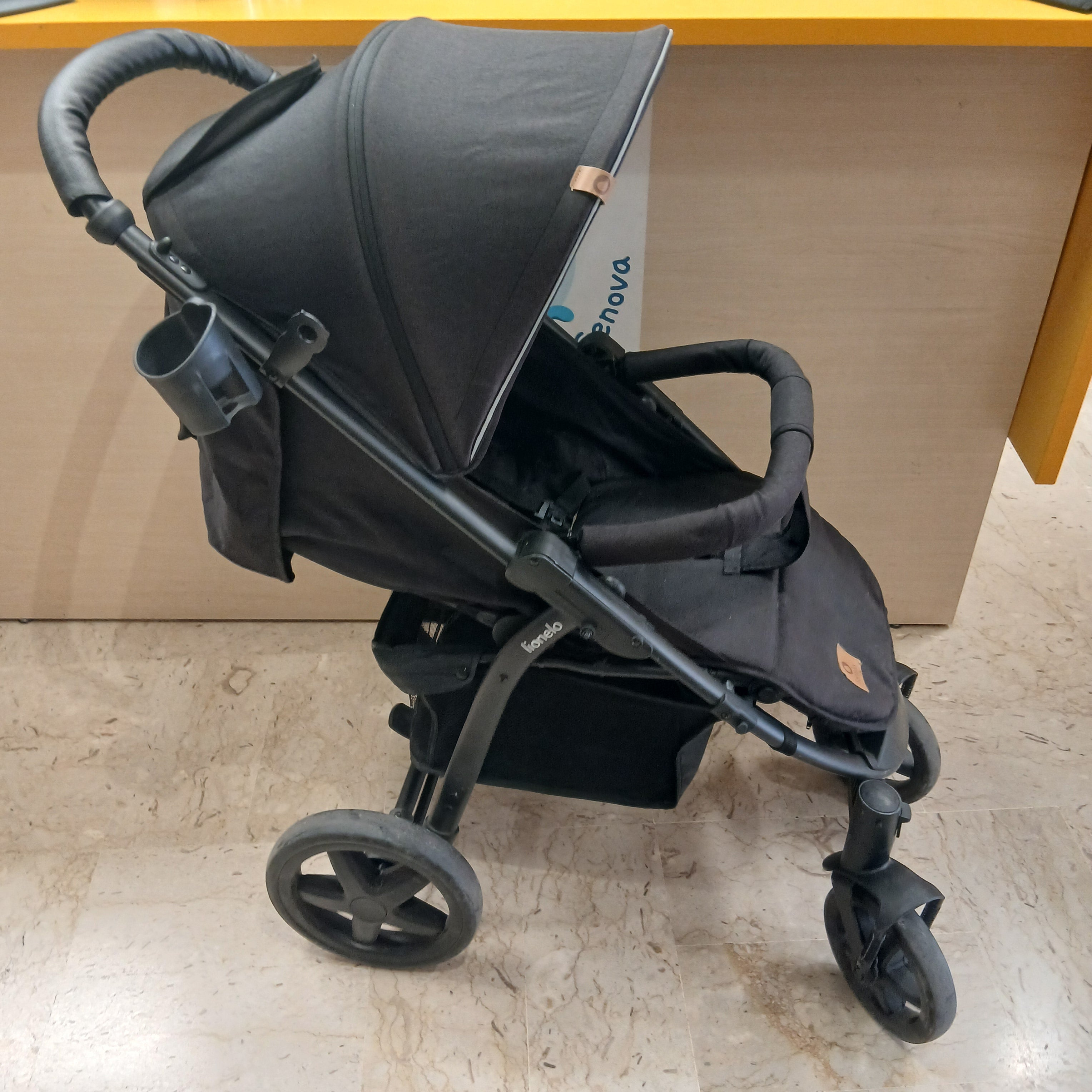Passeggino Lionelo Nero Ruote Grandi